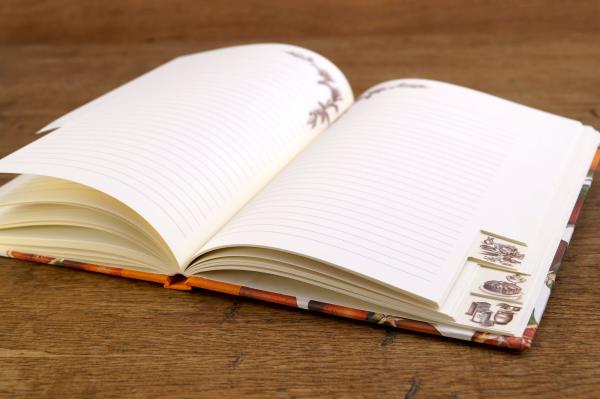 Rezeptbuch "Orangen", mit Register